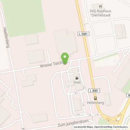 Standortübersicht der Tankstelle Shell SVG Autohof in 34474 Diemelstadt (Rhoden)