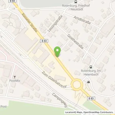 Standortübersicht der Tankstelle Shell Station in 36199 Rotenburg an der Fulda