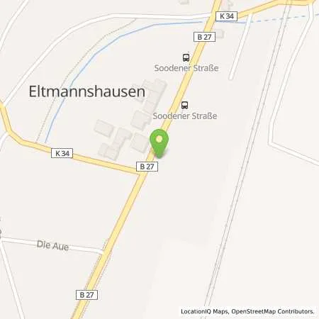 Standortübersicht der Tankstelle bft Tankstelle in 37267 Eschwege (Eltmannshausen)