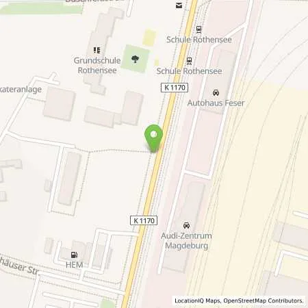 Standortübersicht der Tankstelle HEM-Tankstelle in 39126 Magdeburg