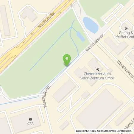 Standortübersicht der Tankstelle Chemnitzer Autosalon in 09116 Chemnitz