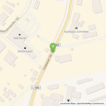 Standortübersicht der Tankstelle Opel-Autohaus Schreiber in 07937 Zeulenroda