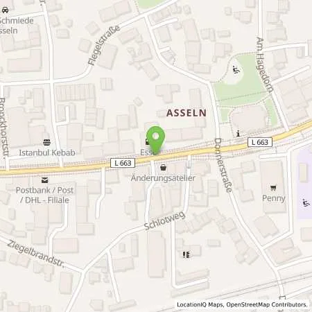 Standortübersicht der Tankstelle Esso Station in 44319 Dortmund-Asseln