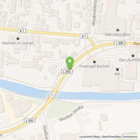Standortübersicht der Tankstelle Rollgas in 46399 Bocholt