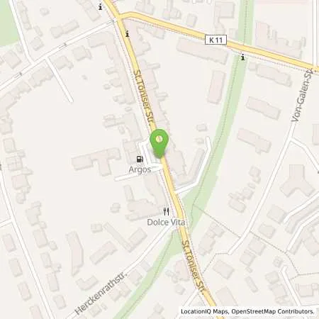 Standortübersicht der Tankstelle Hetzel Tank GbR in 47906 Kempen