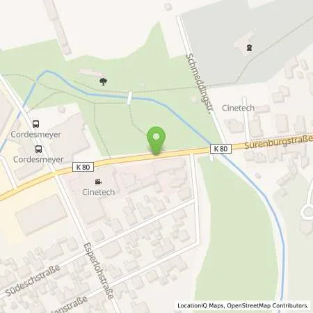 Standortübersicht der Tankstelle Autohaus Deventer in 48429 Rheine (Eschendorf)