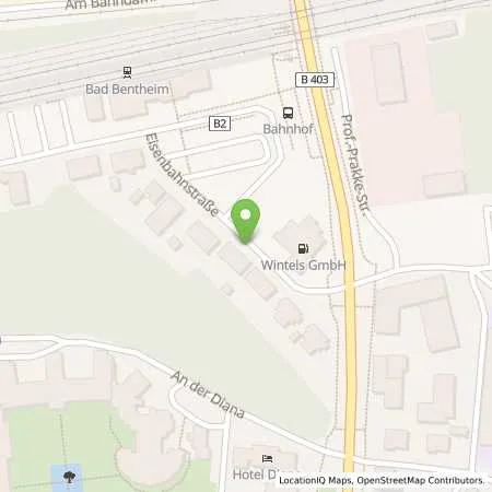 Standortübersicht der Tankstelle Wintels GmbH in 48455 Bad Bentheim