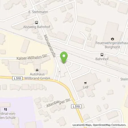 Standortübersicht der Tankstelle Willbrand GmbH. in 48565 Steinfurt (Borghorst)