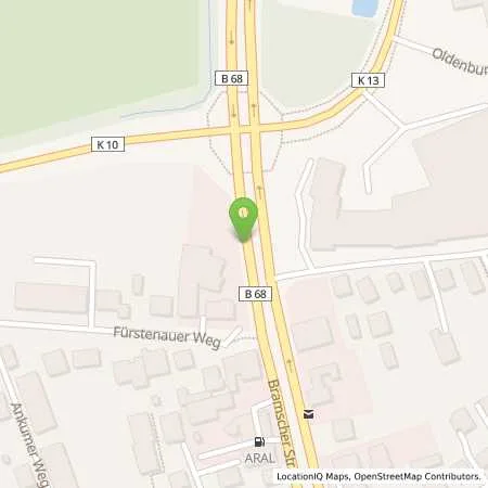 Standortübersicht der Tankstelle ARAL Tankstelle in 49090 Osnabrück