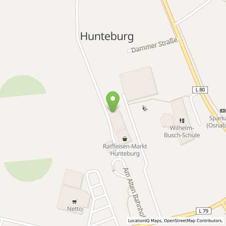 Standortübersicht der Autogas (LPG) Tankstelle: Raiffeisen Tankstelle in 49163, Bohmte-Hunteburg