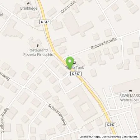 Standortübersicht der Tankstelle Q1 Tankstelle in 49176 Hilter (a. T. W)