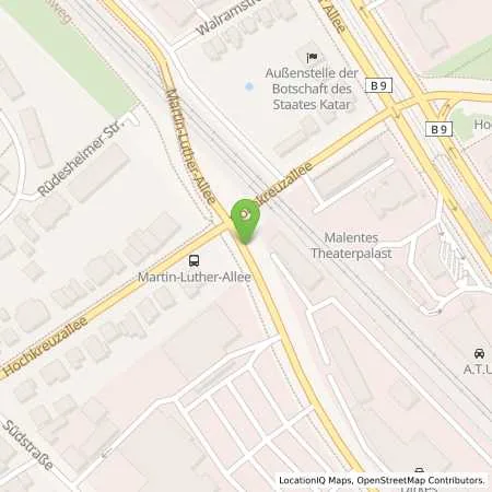 Standortübersicht der Tankstelle Autogas Rheinbach c/o OBI/Mauels Backstuben in 53175 Bonn-Bad Godesberg