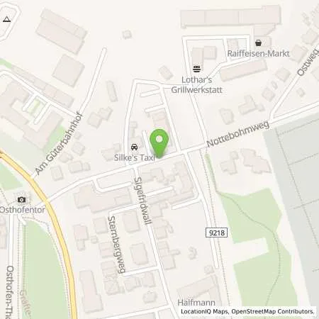 Standortübersicht der Tankstelle Westf. Kornverkaufsgenossenschaft eG in 59494 Soest