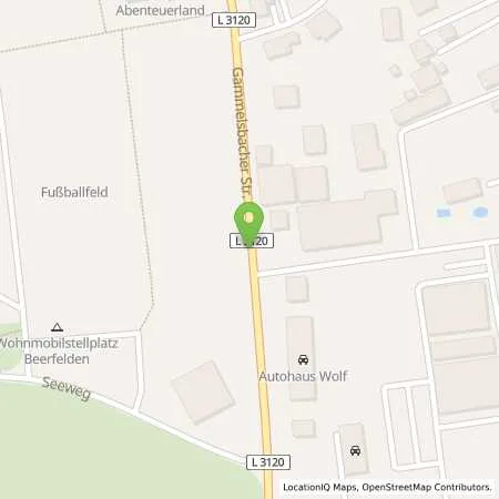 Standortübersicht der Tankstelle Bärentankstelle Zahradnik GmbH in 64743 Beerfelden