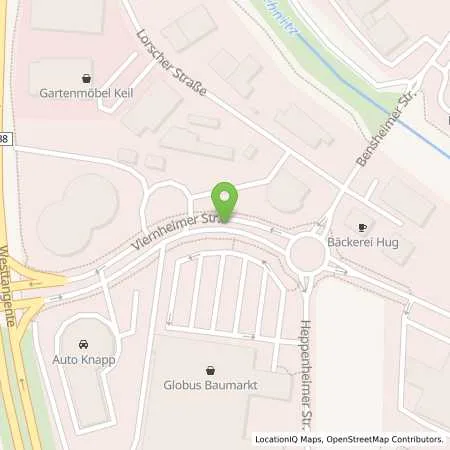 Standortübersicht der Tankstelle Kiefer & Heissler Autogas in 69469 Weinheim