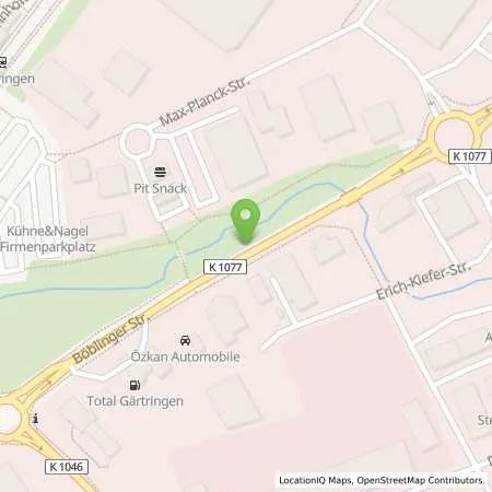 Standortübersicht der Tankstelle TOTAL in 71116 Gärtringen