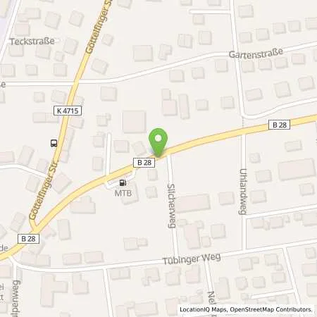 Standortübersicht der Tankstelle SB Tankstelle Autoservice Karl-Heinz Teufel in 72184 Eutingen