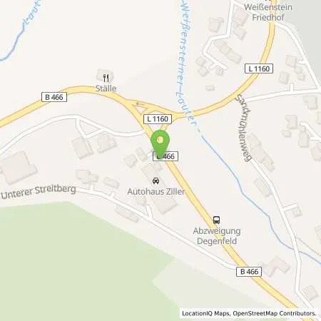 Standortübersicht der Tankstelle Freie Tankstelle Frank Ziller e. K. in 73111 Lauterstein