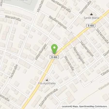 Standortübersicht der Tankstelle OMV Tankstelle in 73312 Geislingen