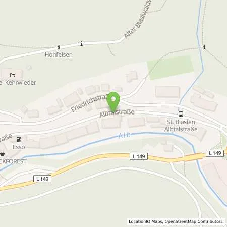 Standortübersicht der Tankstelle Autohaus Schmidt GmbH in 79837 St. Blasien