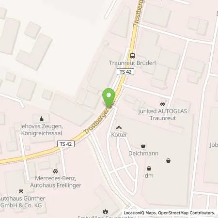 Standortübersicht der Tankstelle BayWa in 83301 Traunreut