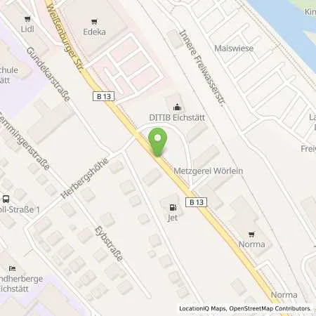 Standortübersicht der Tankstelle OMV Tankstelle in 85072 Eichstätt