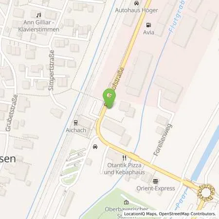 Standortübersicht der Tankstelle Georg Reitberger Mineralöle Aichach in 86551 Aichach