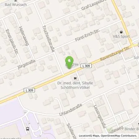 Standortübersicht der Tankstelle Esso Station in 88410 Bad Wurzach