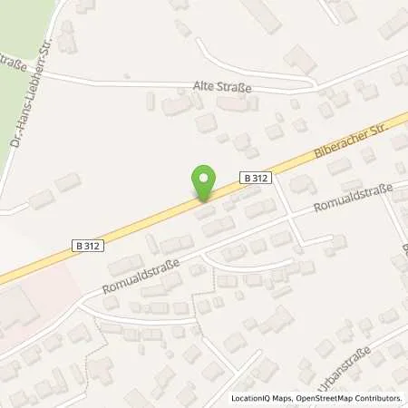 Standortübersicht der Tankstelle Firma Berthold Kopf in 88416 Ochsenhausen