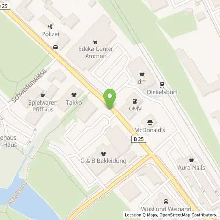 Standortübersicht der Tankstelle OMV Tankstelle in 91550 Dinkelsbühl