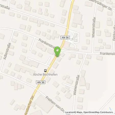 Standortübersicht der Tankstelle Tank- und Waschcenter in 91572 Bechhofen