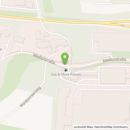 Standortübersicht der Autogas (LPG) Tankstelle: Gas & More Passau in 94036, Passau