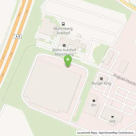 Standortübersicht der Tankstelle ESSO Autohof Münchberg Nord in 95213 Münchberg