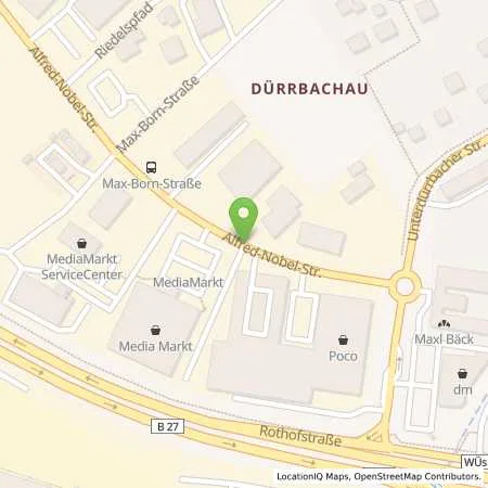 Standortübersicht der Tankstelle Autogaszentrum / Navicenter Würzburg in 97080 Würzburg