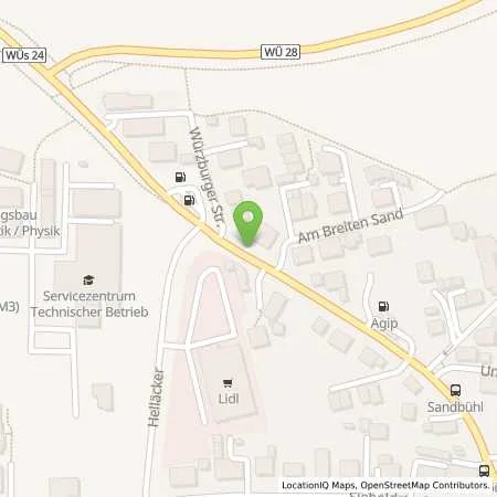 Standortübersicht der Tankstelle DBV-Tankstelle Lothar Heinrich in 97218 Gerbrunn