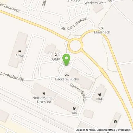 Standortübersicht der Tankstelle OMV Tankstelle in 97500 Ebelsbach