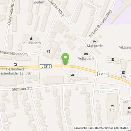 Standortübersicht der Tankstelle DBV Tankstelle in 97877 Wertheim