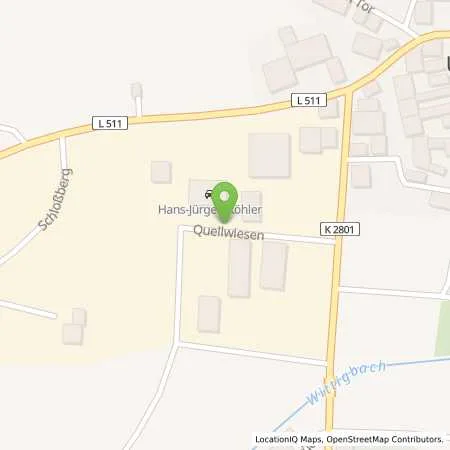 Standortübersicht der Tankstelle Köhler Hans-Jürgen in 97957 Unterwittighausen