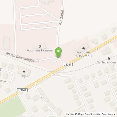 Standortübersicht der Tankstelle Autohaus Hommel in 98553 Schleusingen