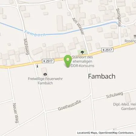 Standortübersicht der Tankstelle AVIA Tankstelle Auto-Center - Engelhaupt in 98597 Fambach