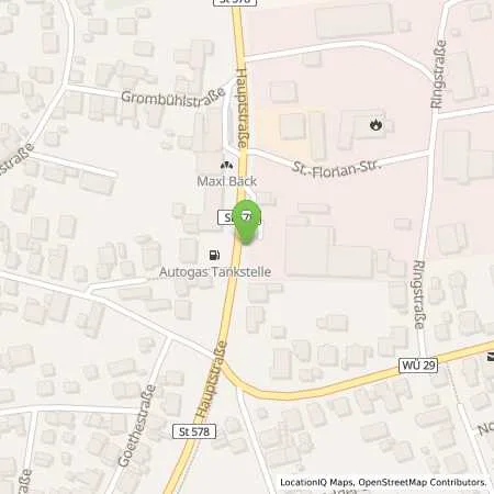 Standortübersicht der Tankstelle U & T Chr. Weidner in 97270 Kist