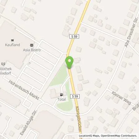 Standortübersicht der Tankstelle Total Station in 01108 Dresden