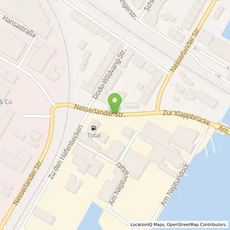 Standortübersicht der Tankstelle Total Station in 26721 Emden