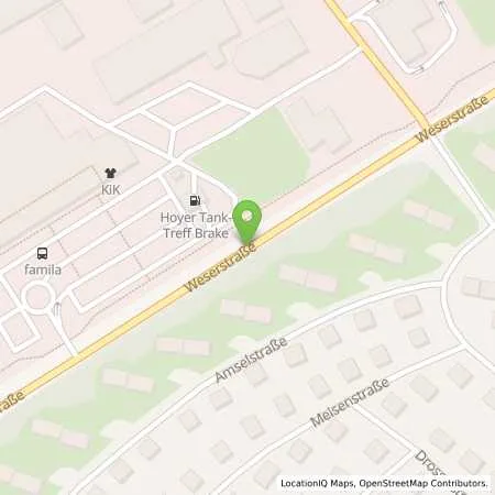 Standortübersicht der Tankstelle Familia Tankstelle in 26919 Brake