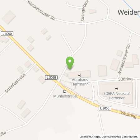 Standortübersicht der Autogas (LPG) Tankstelle: Autohaus Herrmann / Autogastankstelle in 35075, Gladenbach-Weidenhausen