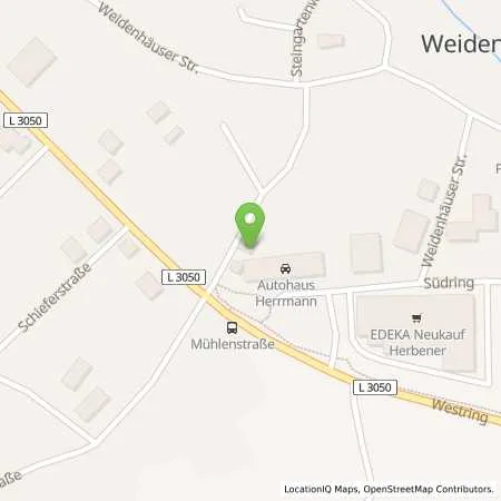 Standortübersicht der Tankstelle Autohaus Herrmann / Autogastankstelle in 35075 Gladenbach (Weidenhausen)