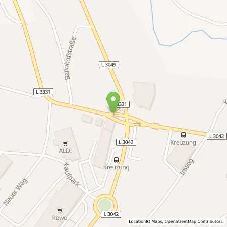 Standortübersicht der Tankstelle Mineralöl Jung in 35239 Steffenberg