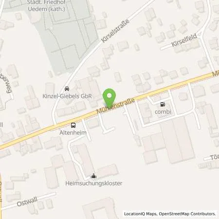 Standortübersicht der Tankstelle Combi Tankstelle in 47589 Uedem