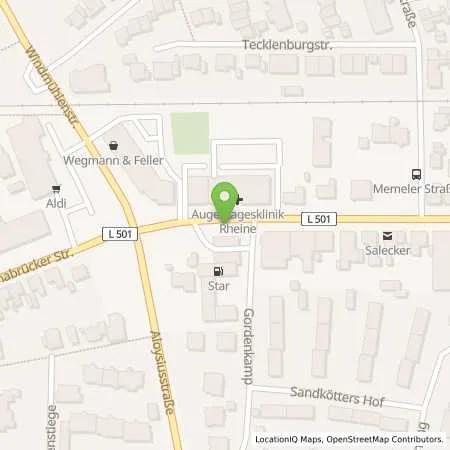 Standortübersicht der Tankstelle Star Tankstelle in 48429 Rheine