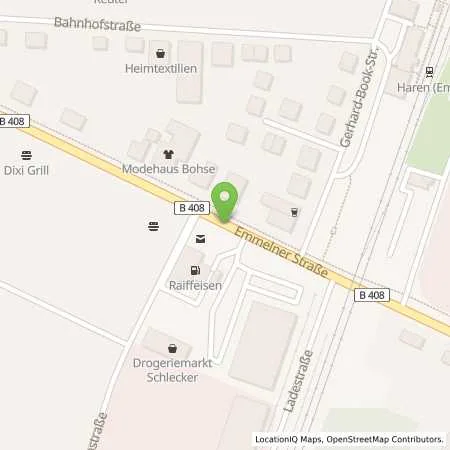 Standortübersicht der Tankstelle Raiffeisen Tankstelle in 49733 Haren